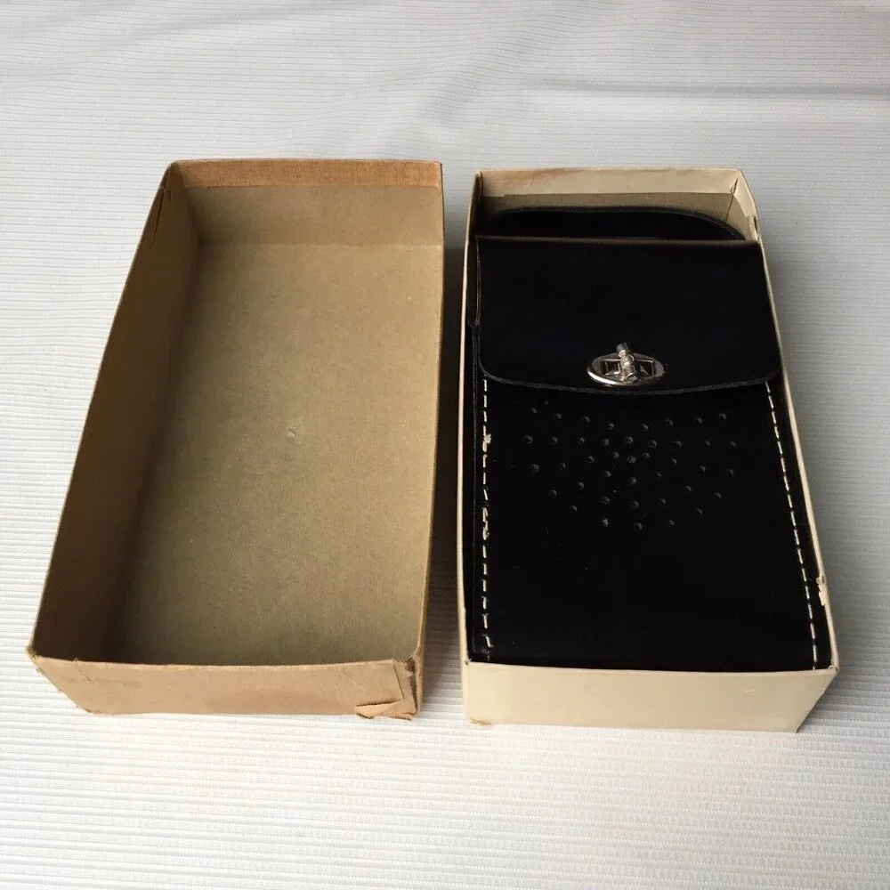 Decoy Transistor Radio Leather Case w Original Hidden Liquor Glass Flask Vintage